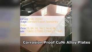 CuNi 90 10 και 70 30 Πλάκες κράματος Ανθεκτικές στη διάβρωση