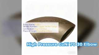 CuNi 70 30 Seamless Ebow 90 Degree Solution High Pressure