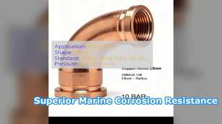 ASTM B466 C70600 Χαλκονικέλιο αγκώνες για θαλάσσιες σωληνώσεις