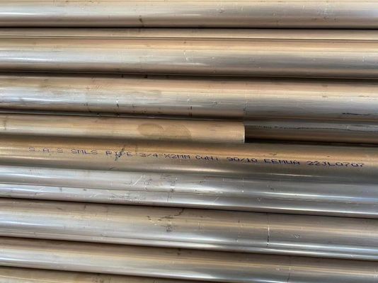 C70600 CuNi 70/30 Pipe Copper Nickel Seamless Tube ASME SB111