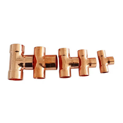 ASTM B466 UNS C70600 CuNi 90/10 Equal Tee, Marine Grade Seawater Corrosion Resistant Fitting