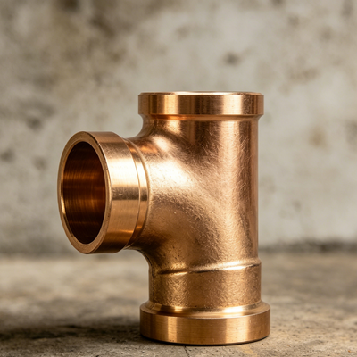 C70600 Copper Nickel Equal Tee with NPT/BSP Thread DN20 Corrosion Proof Pipe Adapter Fitting